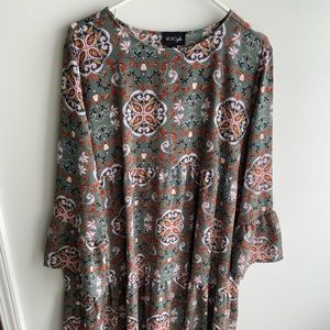 Wuko gals paisley midi dress